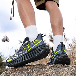 Chaussures de course unisexes respirantes en mesh, semelle ondulée en TPU moulée par vibration avec fibre de carbone, chaussures de sport souples en EVA pour augmenter la taille - Product Image 5