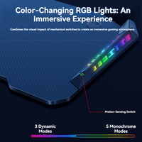 Bureau de jeu RGB, bureau d'ordinateur avec éclairage LED, bureau PC en fibre de carbone, bureau ergonomique pour la maison, table de jeu de 120 cm