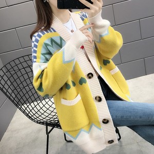 Otoño e invierno, nuevo suéter para mujer, cárdigan, modelos calientes para mujer, cárdigan de punto de viento perezoso diario, Tops - Product Image 1