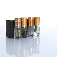 Arabian Roll on Attar Oud Bottle Parfum Huile Cadeau Boîte Emballage Personnalisé Vide De Luxe Cosmétique Verre Compte-gouttes Estampage À Chaud Rose