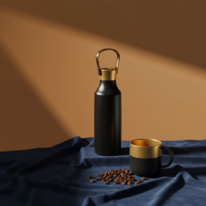 แก้วน้ำเก็บอุณหภูมิสุญญากาศทำจากขวดน้ำเดินทางสแตนเลสทนทานสำหรับเดินป่าและตั้งแคมป์ - Product Image 1