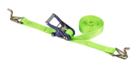 Sangle d'arrimage en polyester de 1,5 po, robuste, avec poignée rétractable en aluminium et crochets double-J, attache à cliquet CE – Meilleures ventes