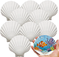 Coquilles Saint-Jacques blanches naturelles, grandes coquilles de mer propres pour l'artisanat, la décoration de mariage, la décoration d'aquarium, matériel de bricolage