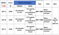 Système de sonorisation PA commercial haute puissance à 2 canaux C12M 12 pouces, audio professionnel extérieur