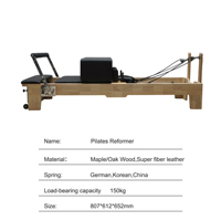 MJD Hochwertiger Eichenholz Pilates Reformer, Verstellbares Pilates Core-Bett für Pilates-Übungen