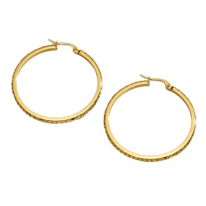 Pendientes de aro de alta gama de acero inoxidable, estilo europeo y americano, a la moda, que combinan con todo, tendencia de moda estilo ins - Product Image 5