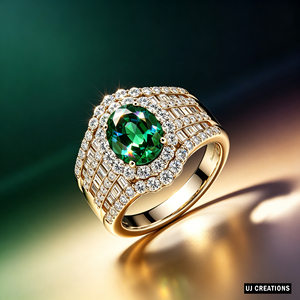 Bague personnalisée en or massif S925/10K/14K/18K avec pierre précieuse ovale et diamant de laboratoire qualité VVS-VS, taille brillant, bijoux de mode - Product Image 5