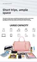 Bolsa de Viaje Convertible 2 en 1 de Cuero PU con Compartimento para Zapatos y Múltiples Bolsillos para Viajes de Negocios, Fin de Semana, Gimnasio y Estadías Cortas