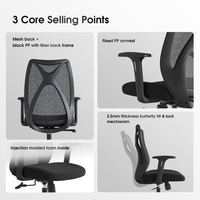 Chaise de bureau ergonomique en maille certifiée BIFMA, ensemble table et chaise de bureau, chaise de bureau pivotante moderne de haute qualité