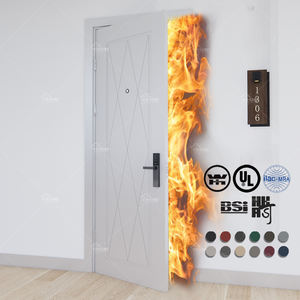 American Approved 20/30/45/60 mins <span class=keywords><strong>WH</strong></span> approuvé porte coupe-feu d'hôtel pour appartement porte intérieure en bois porte en contreplaqué ignifuge - Product Image 4
