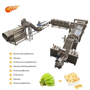 Machine de production de chips de banane plantain semi-automatique écologique, pelage et écrasement, acier inoxydable 304, livraison rapide - Product Image 2