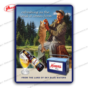 A BIG HIT Hamm's la bière rafraîchissante Funny Metal Sign Bar Club Pub Restaurant Living Room Wall Decor Retro Tin Sign Custom - Product Image 2