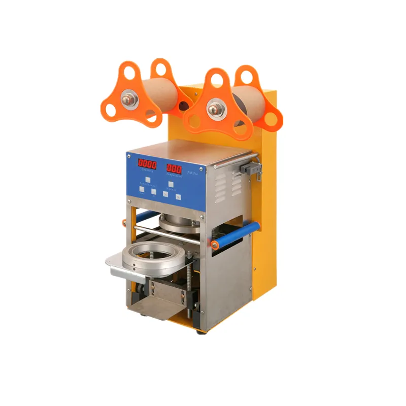 Sıcak satış plastik Boba yuvarlak manyetik indüksiyon bardak yapıştırma makinesi