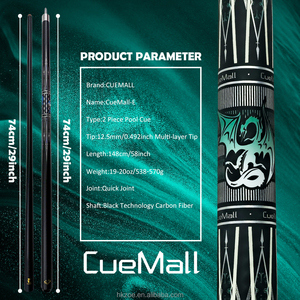 CueMall Fiberglass <b>Pool</b> Cue 58" Professional <b>Pool</b> <b>Stick</b> 12.5mm 4-Layer Tip Low Deflection Cue <b>Stick</b>, Billiard Cue <b>Sticks</b> - Product Image 4