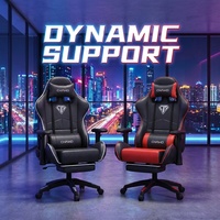 Chaise de bureau AOR Lift Chair pour jeux vidéo et esports, en cuir, avec base pivotante, inclinable, confortable, pour chambre à coucher, bureau à domicile, pivotant à 360°