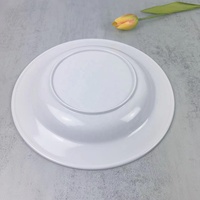 Assiette creuse en mélamine blanche de 9 pouces, sans BPA, incassable, passe au lave-vaisselle, qualité alimentaire, vaisselle commerciale pour restaurants et traiteurs