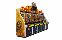 LECHUANG Machine d'arcade commerciale Penny Pusher en métal et plastique, jeu interactif à jetons avec récompenses, pour aire de jeux intérieure pour enfants, version anglaise