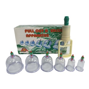 Cangkir hisap plastik vakum Hijama, perangkat bekam pintar obat Tiongkok lainnya, Set terapi bekam vakum 6 buah - Product Image 1