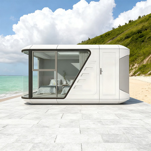 Maison mobile de luxe en acier noir extensible, type capsule spatiale, <span class=keywords><strong>prix</strong></span> d'<span class=keywords><strong>usine</strong></span>, avec caractéristiques coupe-vent - Product Image 2