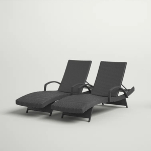 Dwoo alta calidad gris ocio Patio piscina sillas modernas duraderas PE mimbre <span class=keywords><strong>tumbonas</strong></span> de jardín - Product Image 4
