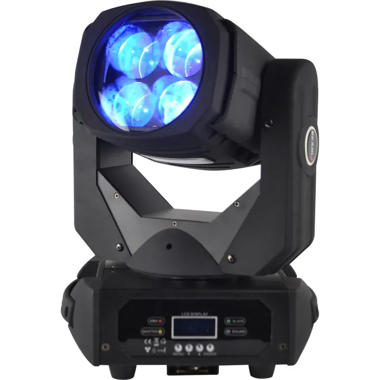 Factory direct sale Nightclub Stage Decoration Dmx Signal Control 4Pcs 25W Led 4 Eyes Moving Head Wash Light