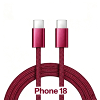 Câble de charge rapide USB-C vers USB-C 60W PD, 1 m, gaine en nylon tressé, conducteur en cuivre pur pour téléphones mobiles