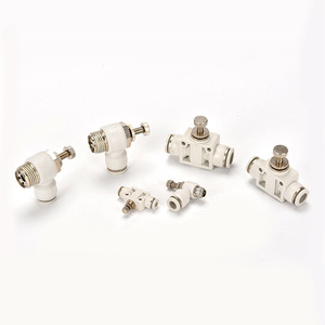 วาล์วควบคุมความเร็วแบบทางเดียวของ Wentai Pneumatics ข้อต่อลมแบบเชื่อมเร็วขนาด 1/4 นิ้ว พร้อมวาล์วปรับระดับสำหรับสายลม - Product Image 1