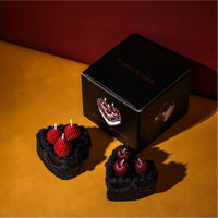 Hadiah Dekorasi Rumah Gaya Kue Manis untuk Liburan Tahun Baru Aromaterapi Buatan Tangan Beraroma Black Forest Ylang Organik