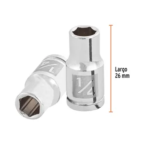 ทรูเปอร์6ชิ้น1/4 \ "Dado CON 6 puntas cuadro 1/4 \" Caja de SOCKET 6 puntas 1/4 "truper - Product Image 2
