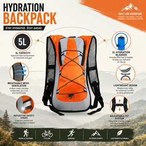 Tas Ransel Hidrasi Logo Kustom Tahan Air untuk Bersepeda, Hiking, dan Olahraga Luar Ruangan dengan Kantong Air - Product Image 2