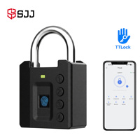 Candado Inteligente SJJ de Aleación de Zinc con Huella Dactilar para TTLock, Código de Acceso, Llaves de Respaldo, IP67 Impermeable, para Exteriores, Puertas, Almacenes