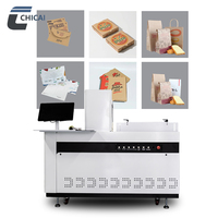 Imprimante jet d'encre à passage unique Chicai, haute vitesse 72 m/min, machine entièrement automatique pour l'emballage de boîtes à pizza en carton ondulé, sacs en papier