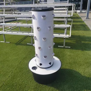 新しい水耕栽培垂直電動回転ガーデンエアロポニックタワーファーム回転システム垂直ガーデンタワーファーミング