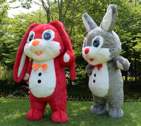 Costume de mascotte de lapin de Pâques gonflable personnalisable conception de personnage de dessin animé Halloween adulte fête porter vitrine de carnaval