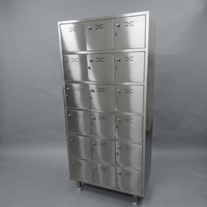 Stainless Steel <b>Storage</b> <b>Locker</b> Cabinet <b>Metal</b> Supply Cabinet Ventilated Commercial <b>Storage</b> Cabinet Custom Size Color - Product Image 1