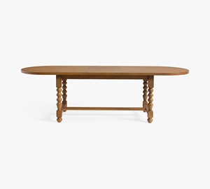 Tavolo da Pranzo Allungabile in Legno di Quercia Massiccio, Design Moderno e Lussuoso per <span class=keywords><strong>Cucina</strong></span> e Arredamento Casa - Product Image 1