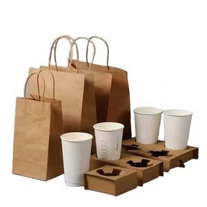 Sac fourre-tout coloré avec logo imprimé fournitures d'emballage personnalisées pour papier kraft pour petites entreprises - Product Image 2