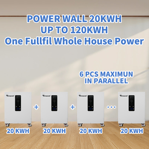 Système de Stockage d'Énergie Solaire Mobile (ESS) LiFePO4 DDP AC120/240V 51.2V 400Ah 20KWH avec Phase Séparée Intégrée 10KW, Communication CAN, 8000 Cycles - Product Image 6