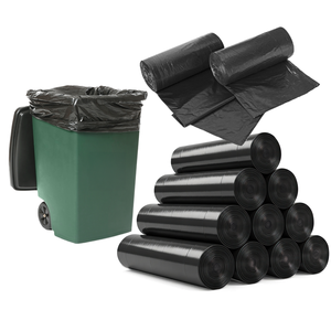 Sacs poubelle noirs personnalisés de 60 gallons, sacs poubelle résistants pour la construction, l'industrie, le commerce, les municipalités, le recyclage - Product Image 1