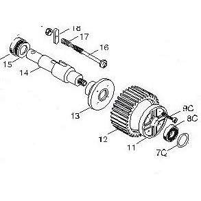 Engrenage à arbre lent 119RIBK004 en métal et plastique pour moteur de la série BK - Product Image 2