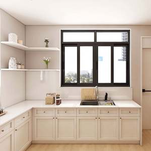 Gabinete de Cocina de Madera de Estilo Shaker Europeo, Moderno, Modular, Personalizado, en Blanco y Gris - Product Image 3