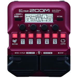 Pedal multiefectos para bajo ZOOM B1 FOUR con <span class=keywords><strong>caja</strong></span> <span class=keywords><strong>de</strong></span> <span class=keywords><strong>ritmos</strong></span> y looper - Product Image 1