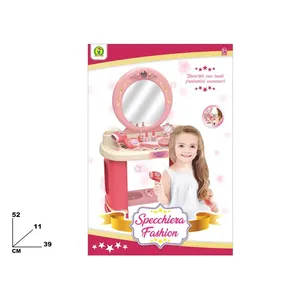Specchiera <b>Plastic</b> Fashion <b>Mirror</b> Makeup Toy Set with Accessories for Kids Beauty Play 4-6 Years - Product Image 1