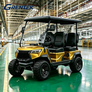 Voiturette de golf électrique GRENTEK 4 places avec batterie au lithium, pneus tout-terrain, buggy de golf surélevé pour parcours de golf et complexe hôtelier - Product Image 1