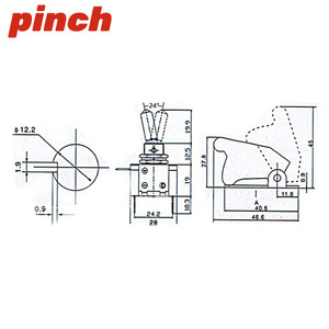 Pinch Car Modification <b>Lighted</b> Rocker <b>Switch</b> Dc12V 20A With Cover Racing Power <b>Switch</b> For Retrofit Upgrade - Product Image 2