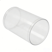 Tubes en plastique PET recyclables sur mesure, contenants d'emballage en plastique transparent ronds en PVC pour bougies, cosmétiques, aliments