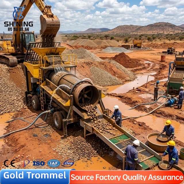 CY-30TPH Portable Gold Trommel Plant Double Layer Screen with High Recovery Rate for Small Scale Gold Mining in Africa