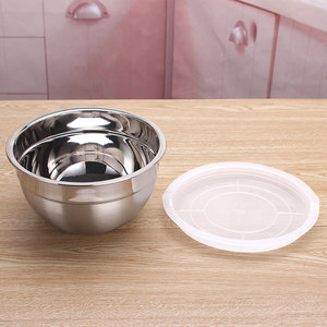 कस्टम लोगो स्टेनलेस स्टील सलाद कटोरे ने खानपान के लिए रसोई डिनेरवेयर सेट किया और घरेलू पार्टियां सलाद और डिनर के लिए - Product Image 5