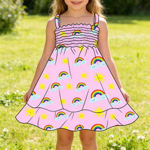 Vestido Casual para Niñas, Ropa al por Mayor <span class=keywords><strong>de</strong></span> Fábrica Yiwu Yiyuan, Vestido Sexy para Adolescentes, Niñas, Bebés, Niños Pequeños, Vestido <span class=keywords><strong>de</strong></span> Noche con Tirantes - Product Image 4