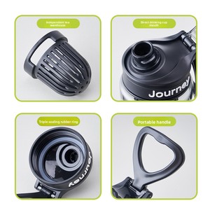 Botella Deportiva Minimalista, Taza para Auto, Taza para Fitness, Irrompible, a Prueba de Fugas, <span class=keywords><strong>con</strong></span> Tapa Giratoria para Beber Directamente, Infusor de Té, Portátil - Product Image 4